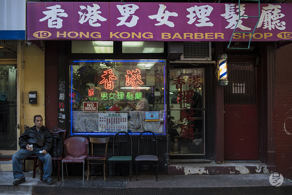 Salon de coiffure de Chinatown, New York, USA, photographie de Romain Guélat