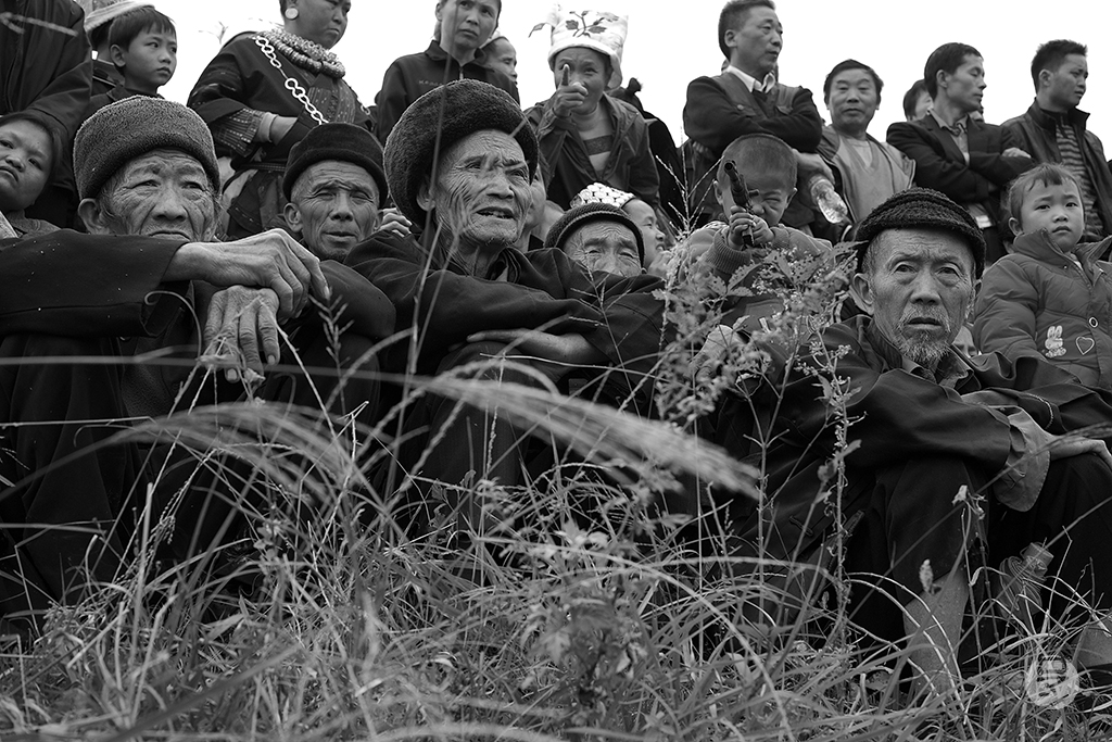 Foule d’hommes chinois, Chine, photographie de Romain Guélat