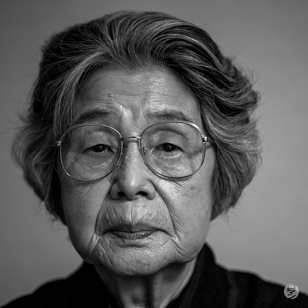 Portrait de Hibakusha à Hiroshima, Japon, photographie de Romain Guélat